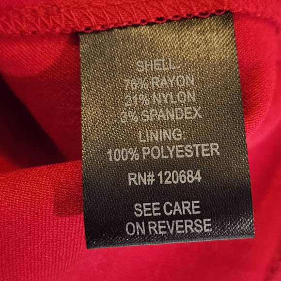 Torrid Red Retro Peplum Wiggle Dress Size 12 NWT (4070) - Picture 5 of 7